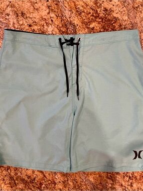 Men's Hurley Aqua Blue Hurley Board Swim Shorts Excellent Condition Size 36
